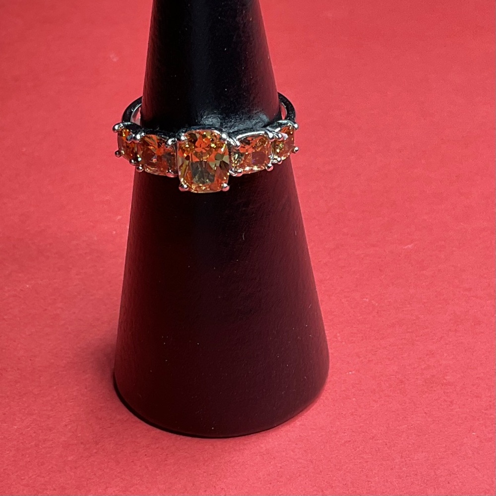 Bomb Party RBP6660 “I’m Speechless” Cubic Zirconia on Rhodium Size 9 Ring NWT